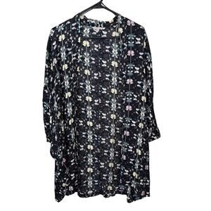 Victoria's Secret Butterfly Print Kimono Beach Cover Up Womens Top Size M/L Top